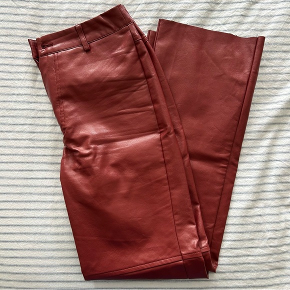 Princess Polly Macey Pants Burgundy (size 2) - Picture 3 of 6